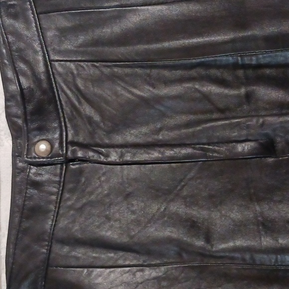 Dakota ⚜️ Vintage Luxury Leather Midi Skirt  10 - Picture 7 of 12
